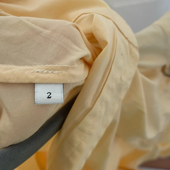 Sandro Women's Natural Snap-detailed Cotton-poplin yellow Shirt -size 4-6 US - Picture 7 of 12